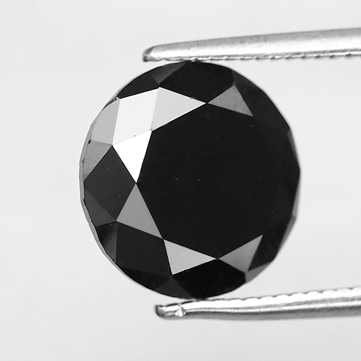 9.80 mm Round Brilliant Cut Black Diamond | 4.28 Ct Natural Treated Loose Diamond for Custom Engagement Ring