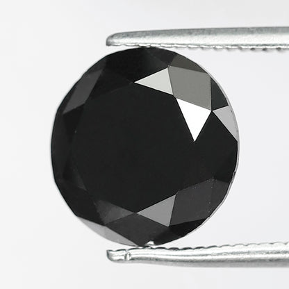 9.80 mm Round Brilliant Cut Black Diamond | 4.28 Ct Natural Treated Loose Diamond for Custom Engagement Ring