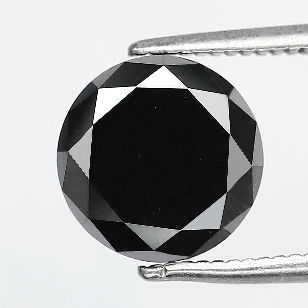 2.98 Ct Round Brilliant cut Black Diamond | Natural Treated Earth Mined Loose Diamond | 8.50 mm for Engagement Ring