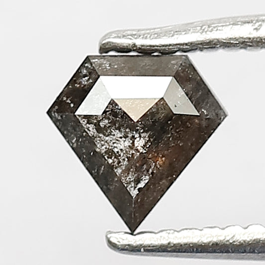 0.35 CT Loose Natural  Black Grey Diamond 5 MM Pentagon Shape Salt and Pepper Diamond for Unique Jewelry