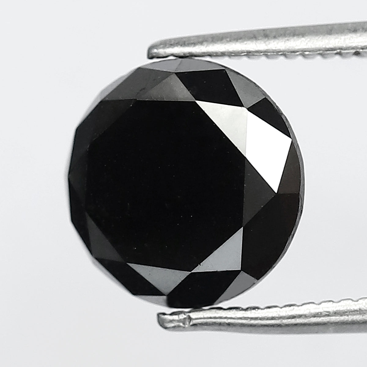 2.98 Ct Round Brilliant cut Black Diamond | Natural Treated Earth Mined Loose Diamond | 8.50 mm for Engagement Ring