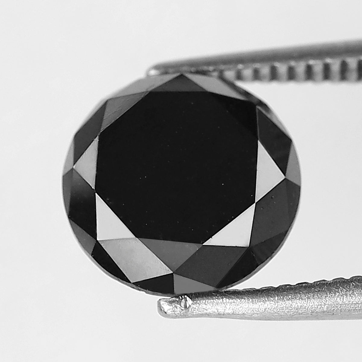 2.98 Ct Round Brilliant cut Black Diamond | Natural Treated Earth Mined Loose Diamond | 8.50 mm for Engagement Ring