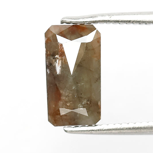 Geometric Cut 1.56 Ct Natural Grayish Red Rustic Diamond | Conflict Free Loose Diamond