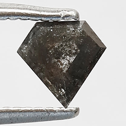 0.35 CT Loose Natural  Black Grey Diamond 5 MM Pentagon Shape Salt and Pepper Diamond for Unique Jewelry