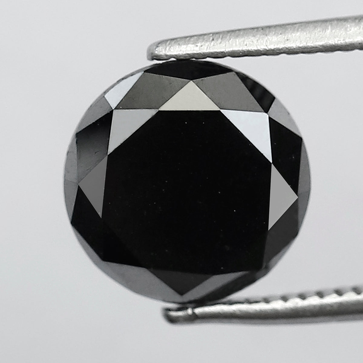 2.98 Ct Round Brilliant cut Black Diamond | Natural Treated Earth Mined Loose Diamond | 8.50 mm for Engagement Ring