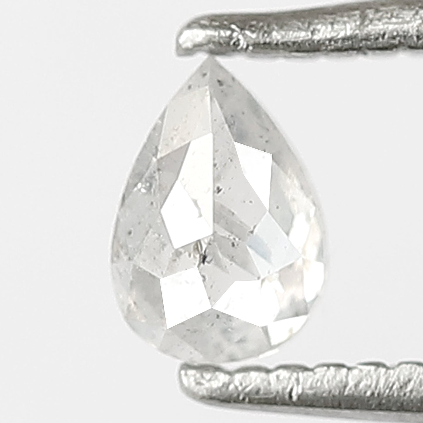 0.32 CT Natural Ethically Sourced Pear Shape Diamond 5.5 MM Salt and Pepper Diamond Milky White Color For Wedding Ring