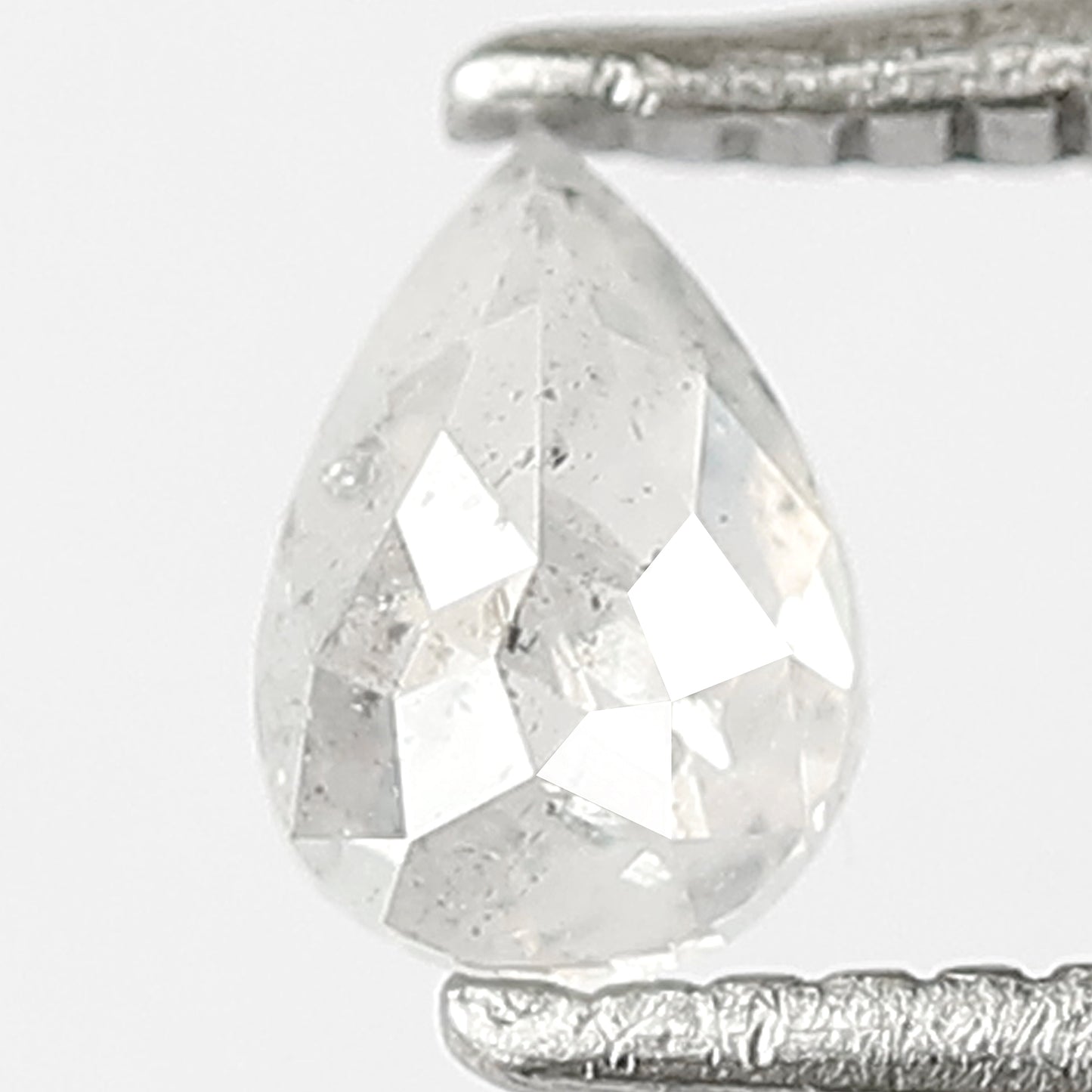 0.32 CT Natural Ethically Sourced Pear Shape Diamond 5.5 MM Salt and Pepper Diamond Milky White Color For Wedding Ring