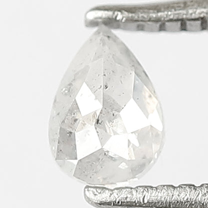 0.32 CT Natural Ethically Sourced Pear Shape Diamond 5.5 MM Salt and Pepper Diamond Milky White Color For Wedding Ring