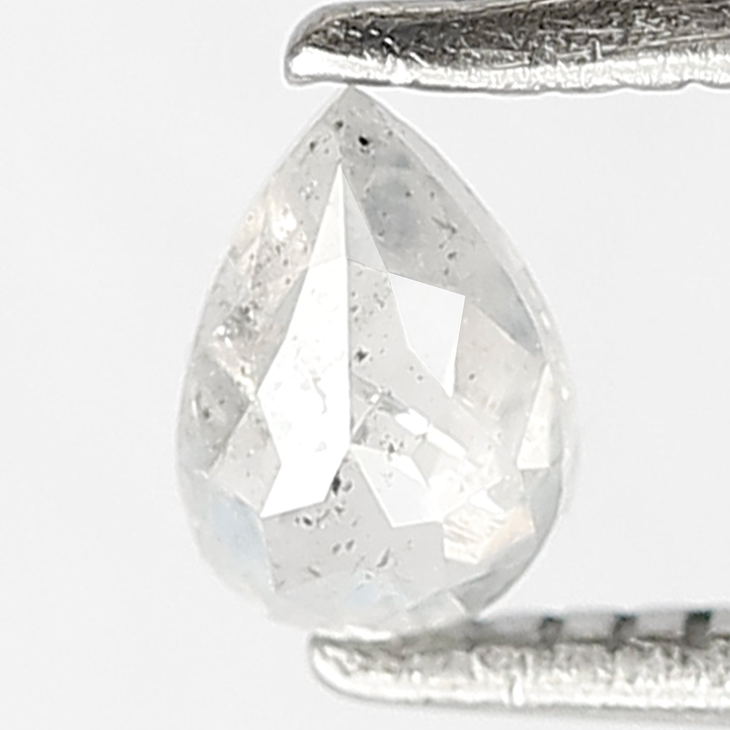 0.32 CT Natural Ethically Sourced Pear Shape Diamond 5.5 MM Salt and Pepper Diamond Milky White Color For Wedding Ring