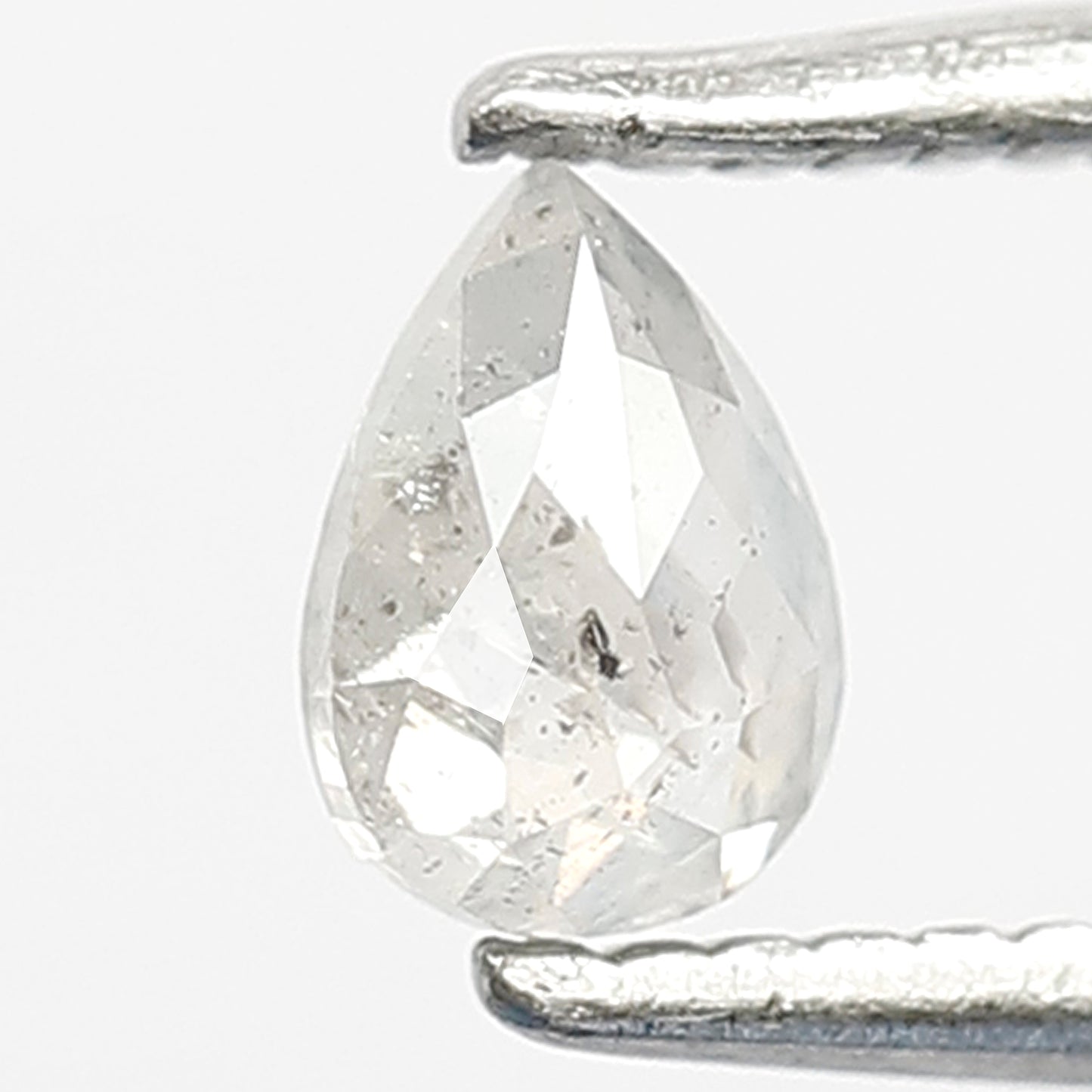 0.32 CT Natural Ethically Sourced Pear Shape Diamond 5.5 MM Salt and Pepper Diamond Milky White Color For Wedding Ring