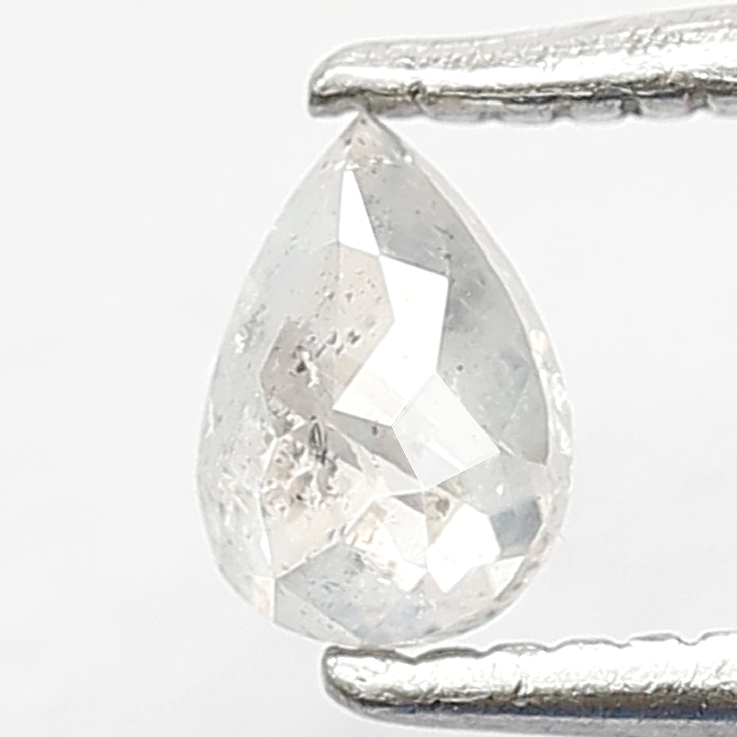 0.32 CT Natural Ethically Sourced Pear Shape Diamond 5.5 MM Salt and Pepper Diamond Milky White Color For Wedding Ring