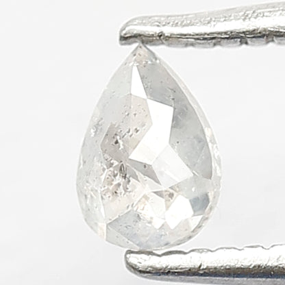 0.32 CT Natural Ethically Sourced Pear Shape Diamond 5.5 MM Salt and Pepper Diamond Milky White Color For Wedding Ring