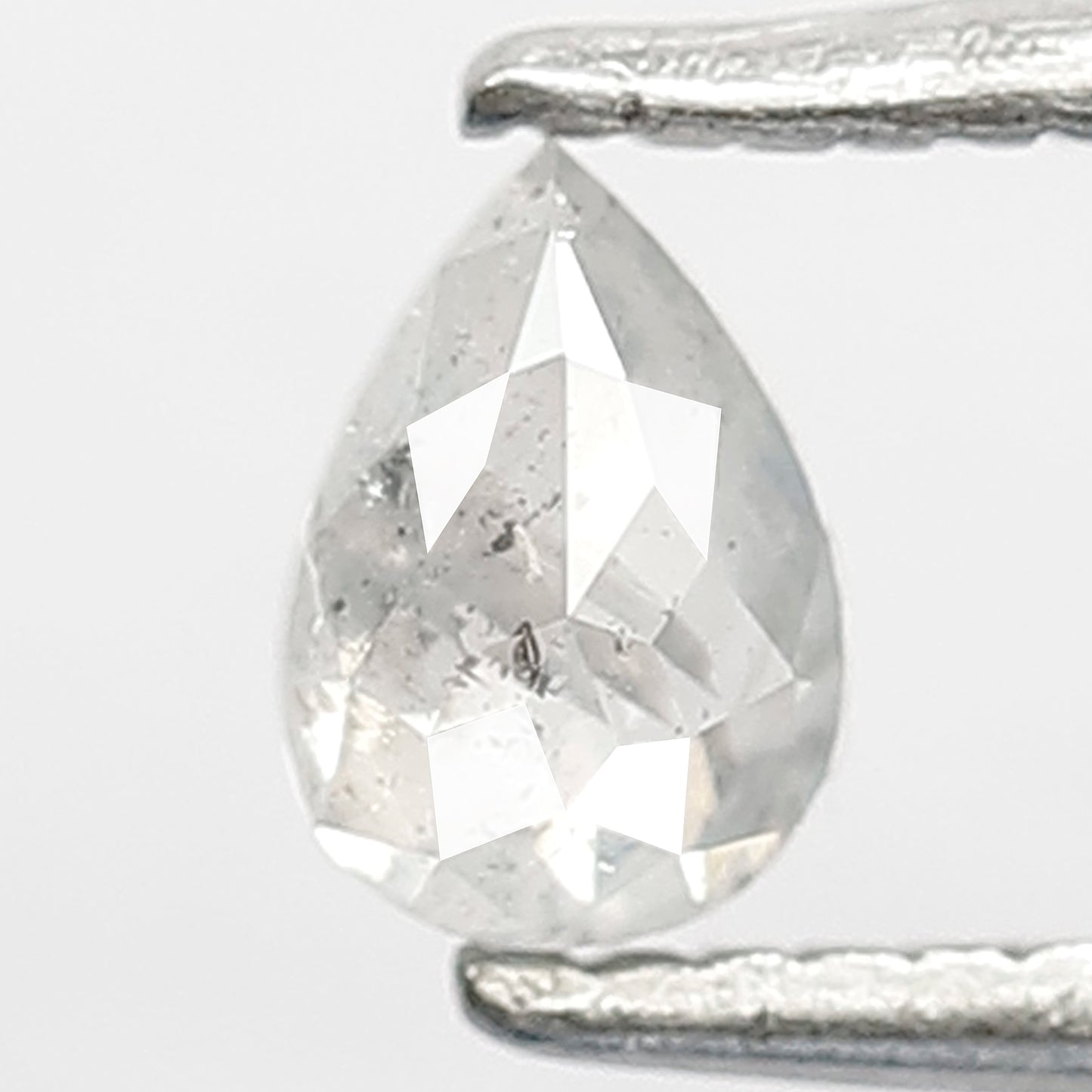 0.32 CT Natural Ethically Sourced Pear Shape Diamond 5.5 MM Salt and Pepper Diamond Milky White Color For Wedding Ring