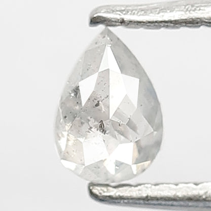 0.32 CT Natural Ethically Sourced Pear Shape Diamond 5.5 MM Salt and Pepper Diamond Milky White Color For Wedding Ring