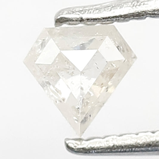0.28 CT Pentagon Shape Translucent White Color Diamond 4.3 MM Naturally Glaring Faceted Salt And Pepper Diamond
