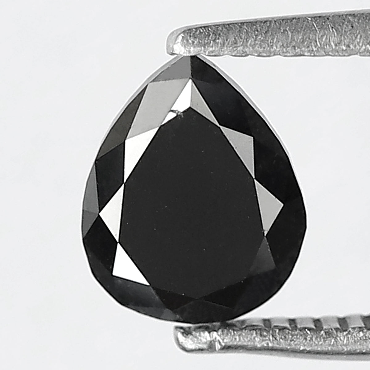 1.00 Ct Pear Shape Black Diamond | Conflict Free Natural Treated Loose Diamond for Pendant Jewelry