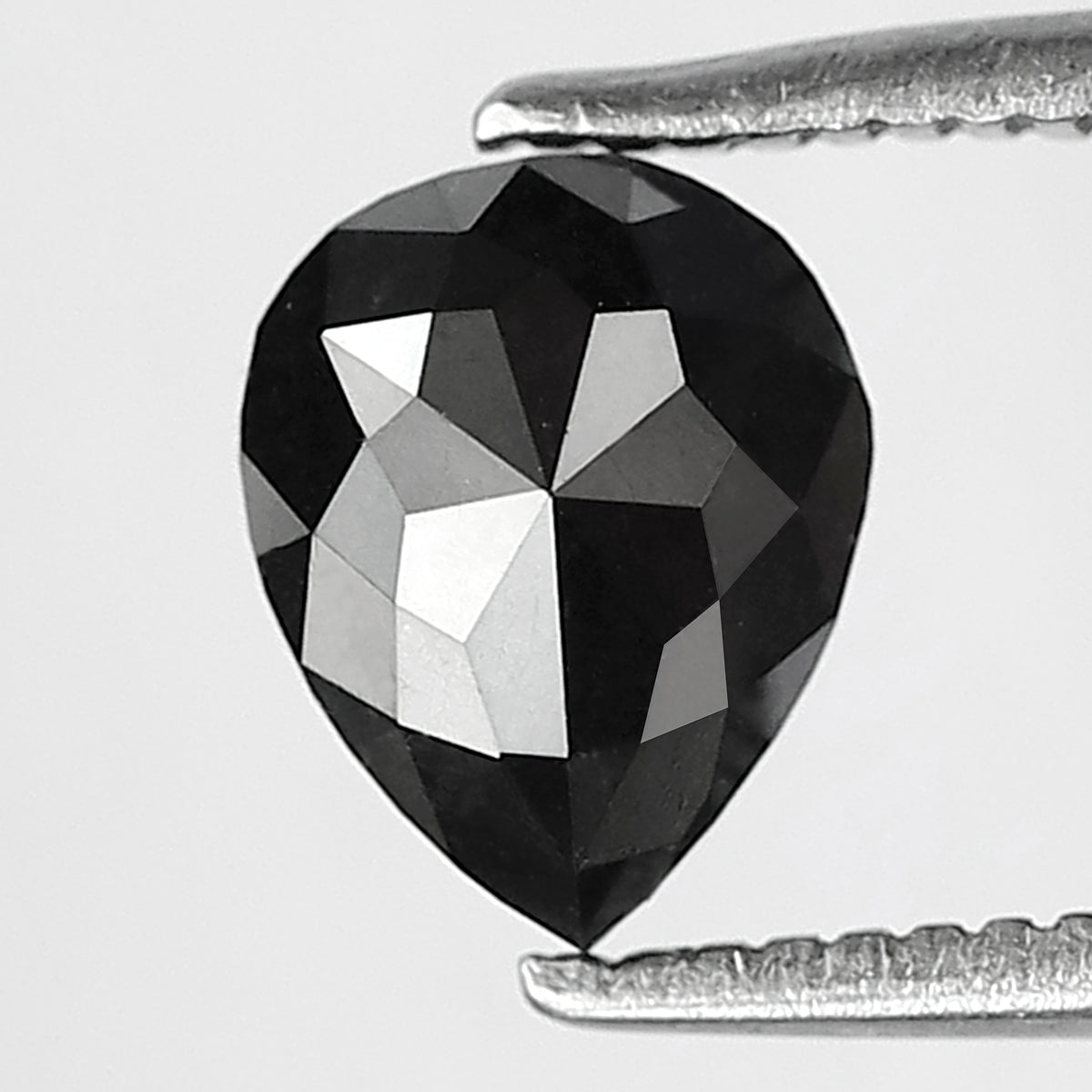 1.00 Ct Pear Shape Black Diamond | Conflict Free Natural Treated Loose Diamond for Pendant Jewelry