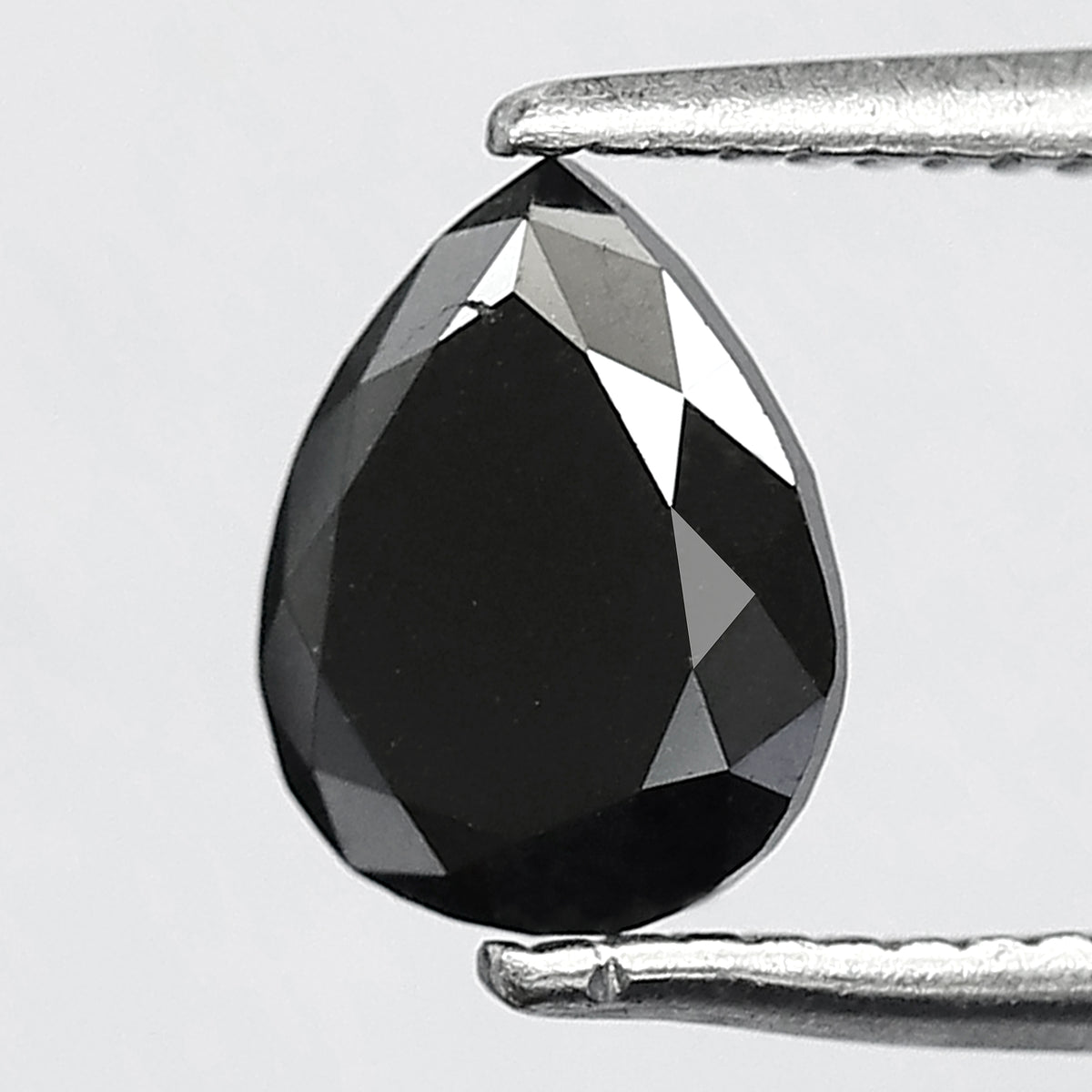 1.00 Ct Pear Shape Black Diamond | Conflict Free Natural Treated Loose Diamond for Pendant Jewelry