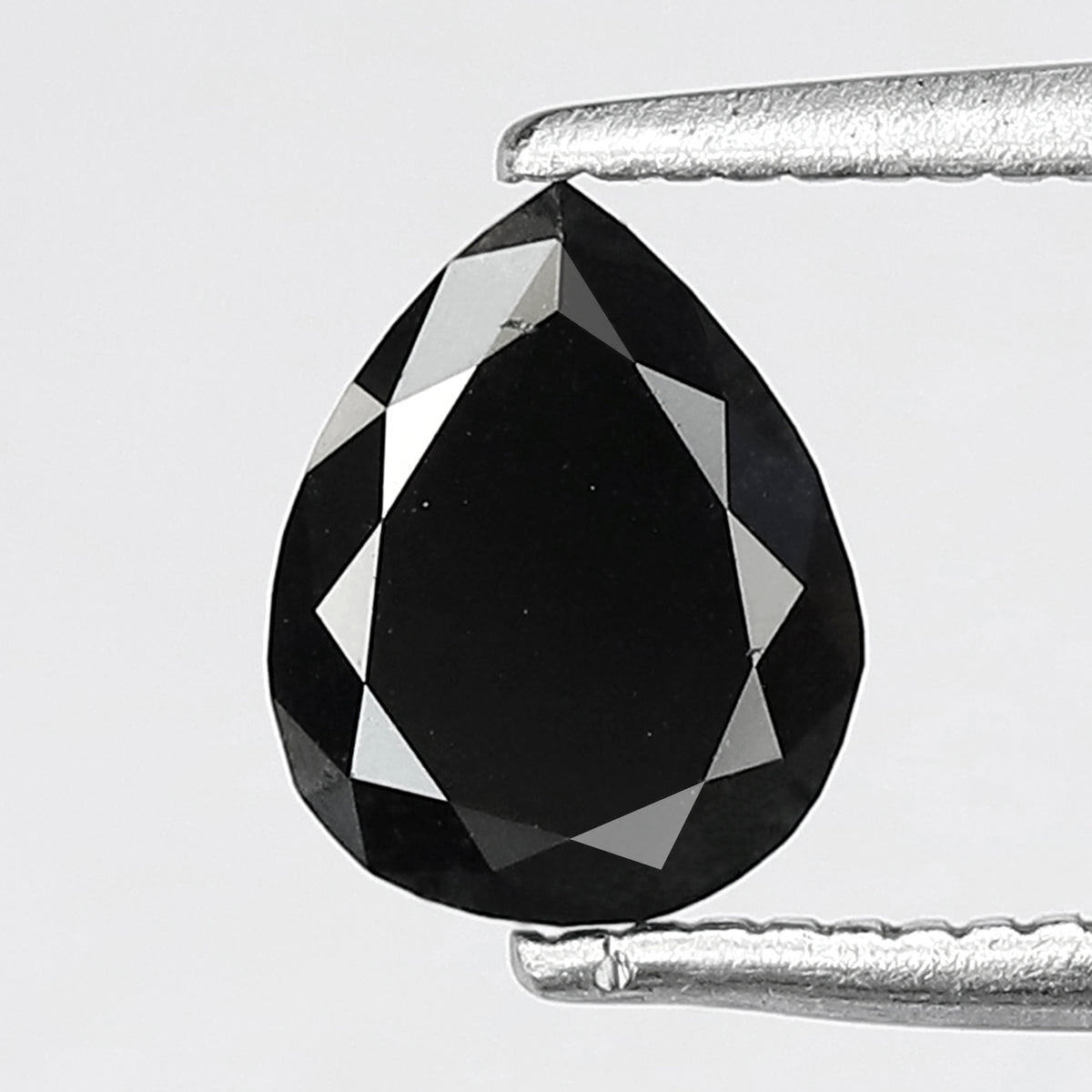1.00 Ct Pear Shape Black Diamond | Conflict Free Natural Treated Loose Diamond for Pendant Jewelry