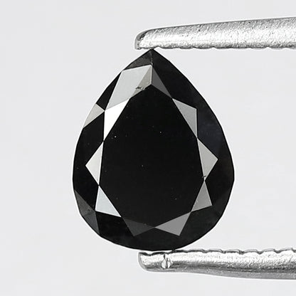 1.00 Ct Pear Shape Black Diamond | Conflict Free Natural Treated Loose Diamond for Pendant Jewelry