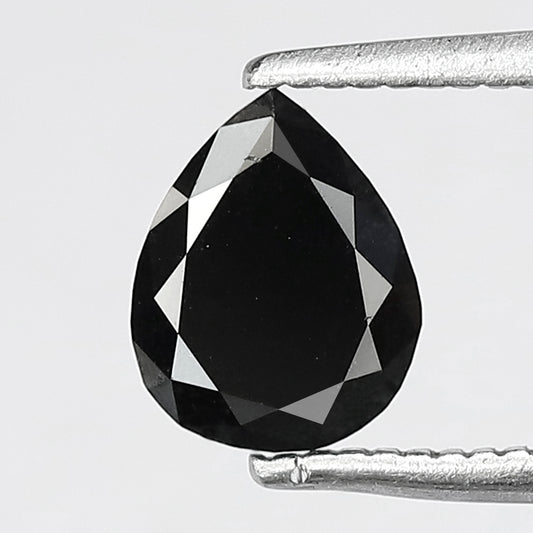 1.00 Ct Pear Shape Black Diamond | Conflict Free Natural Treated Loose Diamond for Pendant Jewelry