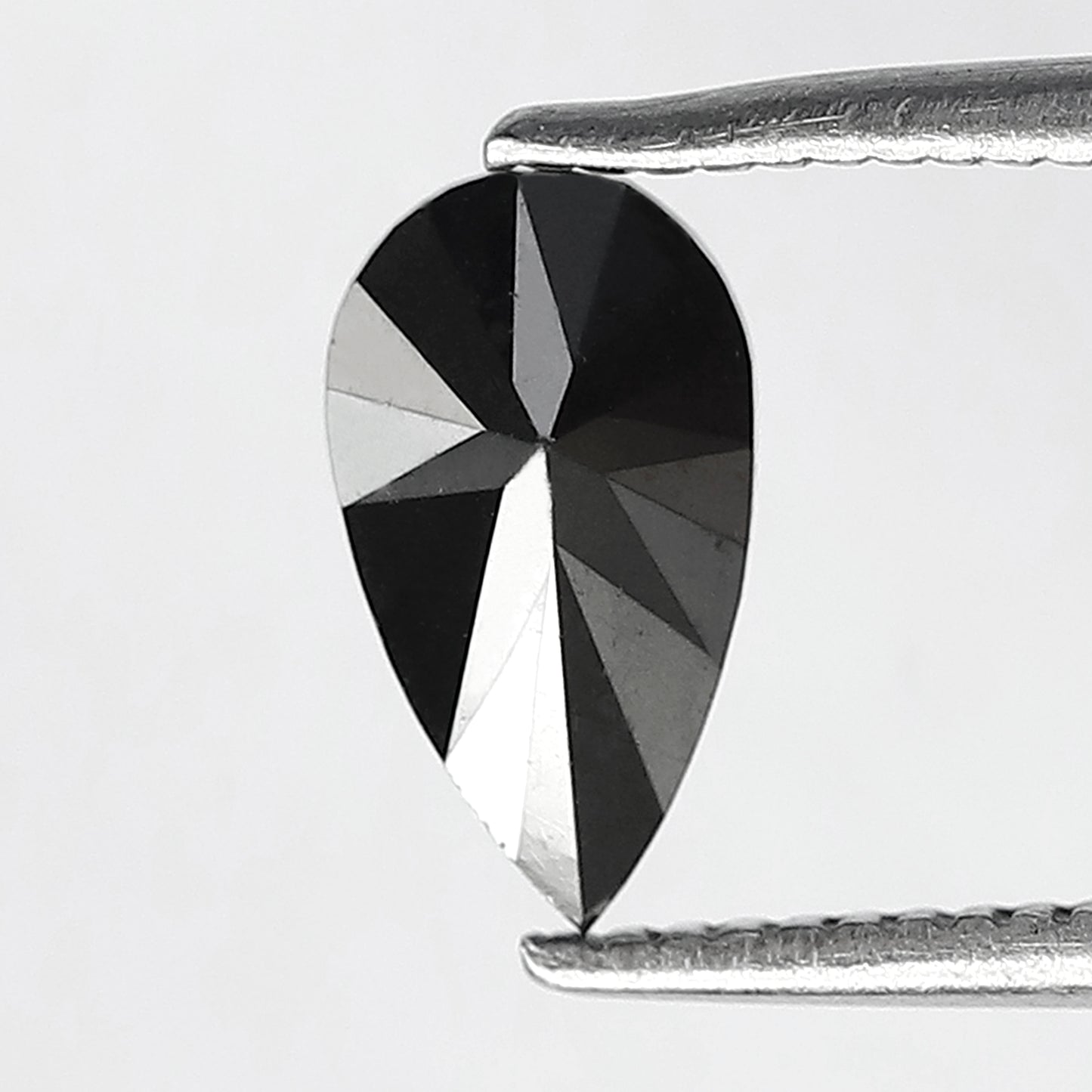0.89 Ct Pear Shape Black Diamond | Earth Mined Natural Treated Loose Diamond | 8.30 mm Ring Stone
