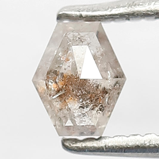 0.36 CT Conflict Free Loose Natural Geometric Shape Grey Black Color Diamond 4.8 MM Salt And Pepper Diamond for Wedding Ring