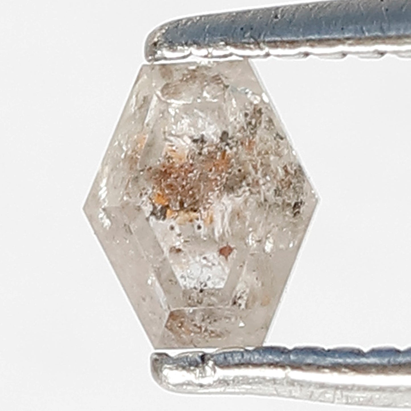 0.36 CT Conflict Free Loose Natural Geometric Shape Grey Black Color Diamond 4.8 MM Salt And Pepper Diamond for Wedding Ring