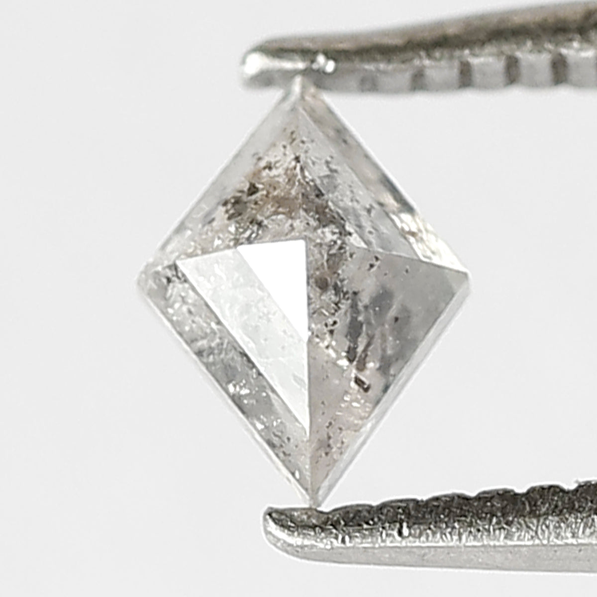 0.42 CT Kite Shape Natural Loose Grey Black Color Diamond 5.9 MM Ethically Sourced Salt And Pepper Diamond Proposal Ring
