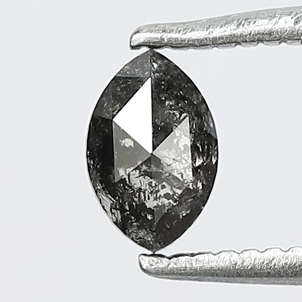 0.34 CT Natural Marquise Salt and Pepper Diamond, Black Gray Earth Mined Loose Diamond for Jewelry Making