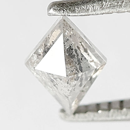 0.42 CT Kite Shape Natural Loose Grey Black Color Diamond 5.9 MM Ethically Sourced Salt And Pepper Diamond Proposal Ring