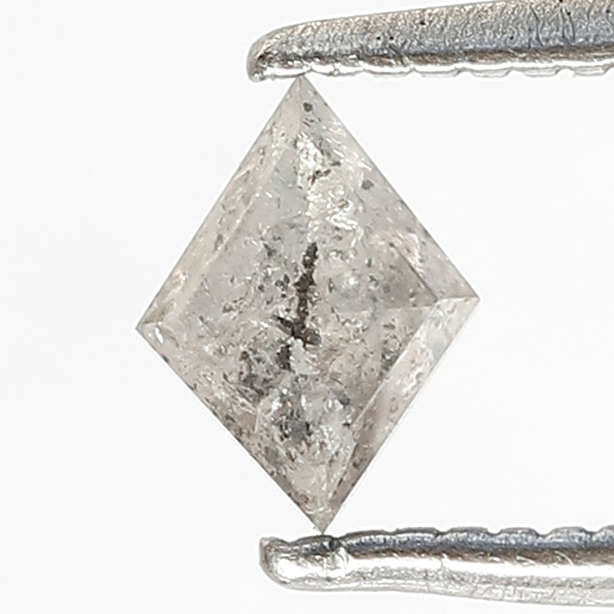 0.42 CT Kite Shape Natural Loose Grey Black Color Diamond 5.9 MM Ethically Sourced Salt And Pepper Diamond Proposal Ring