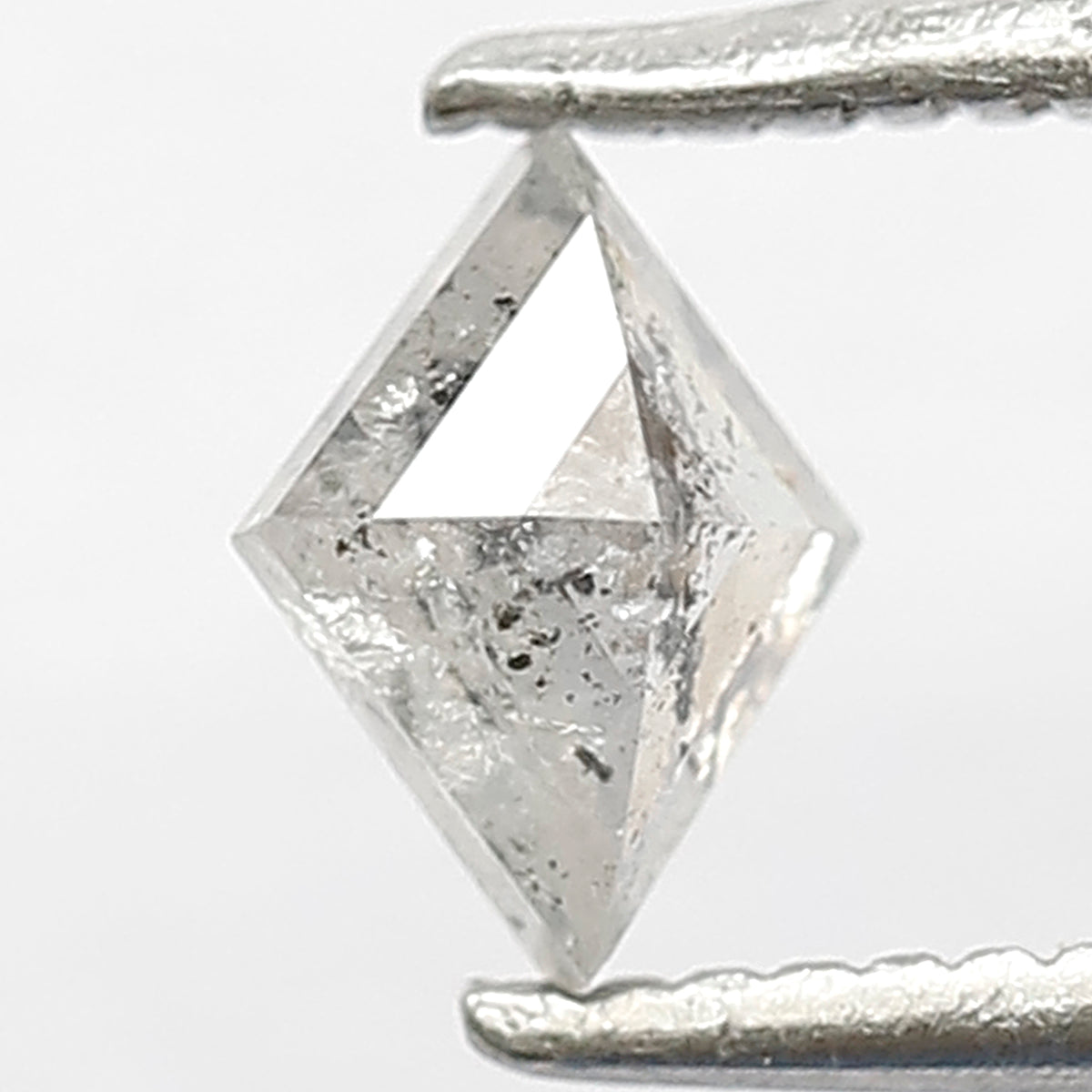 0.42 CT Kite Shape Natural Loose Grey Black Color Diamond 5.9 MM Ethically Sourced Salt And Pepper Diamond Proposal Ring