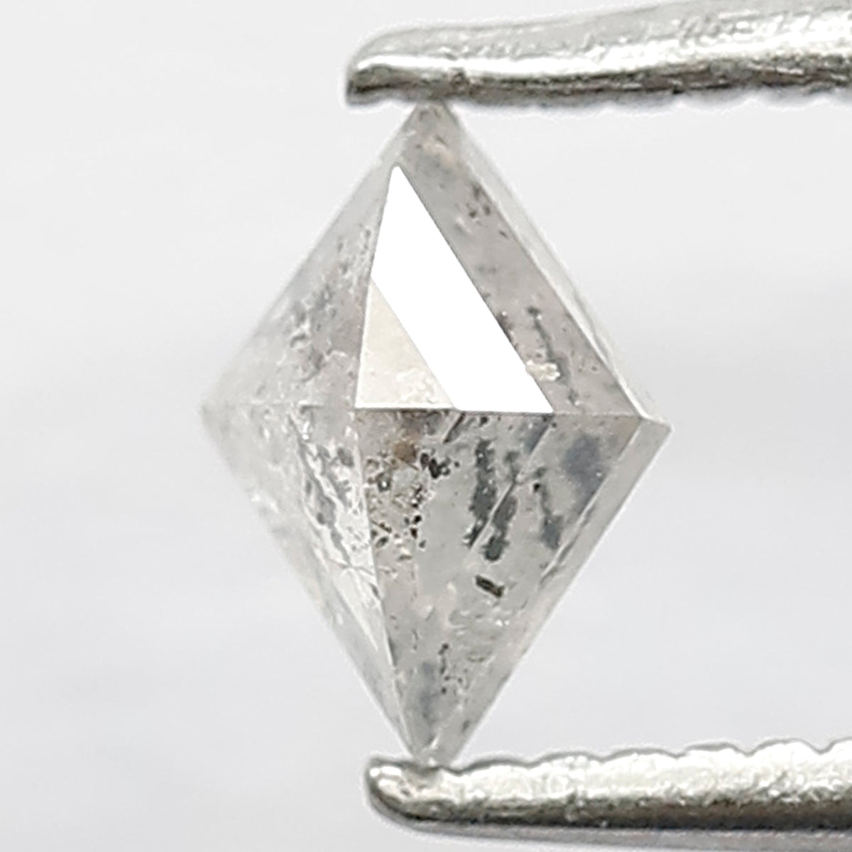 0.42 CT Kite Shape Natural Loose Grey Black Color Diamond 5.9 MM Ethically Sourced Salt And Pepper Diamond Proposal Ring