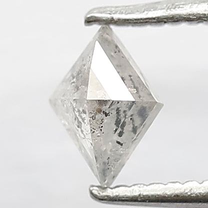 0.42 CT Kite Shape Natural Loose Grey Black Color Diamond 5.9 MM Ethically Sourced Salt And Pepper Diamond Proposal Ring
