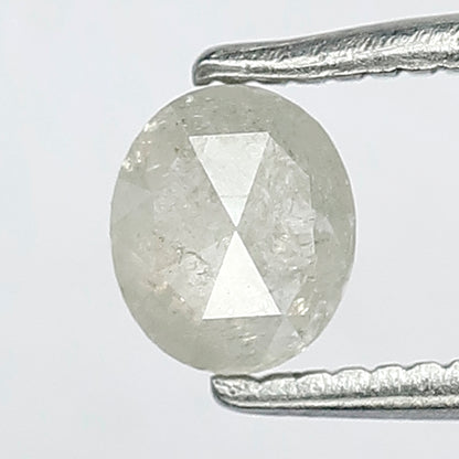 Loose Oval Shape Misty White Diamond 0.43 CT, Natural Salt and Pepper Diamond for Anniversary & Engagement Ring