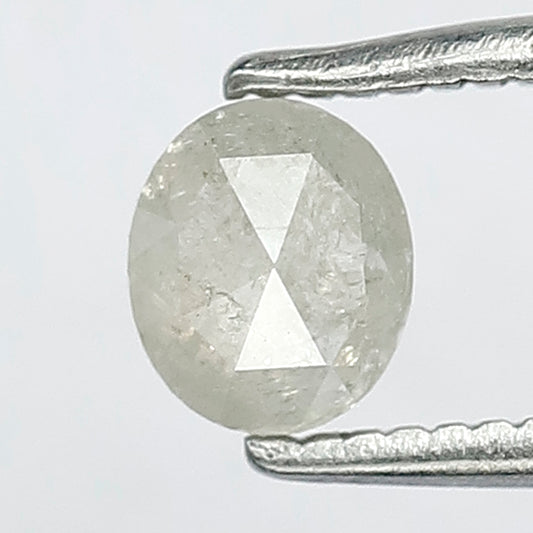 Loose Oval Shape Misty White Diamond 0.43 CT, Natural Salt and Pepper Diamond for Anniversary & Engagement Ring