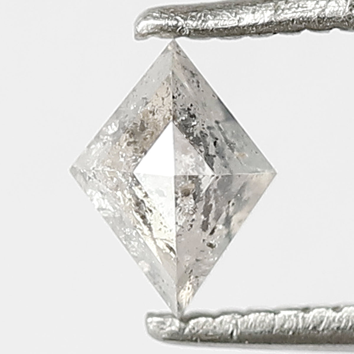 0.42 CT Kite Shape Natural Loose Grey Black Color Diamond 5.9 MM Ethically Sourced Salt And Pepper Diamond Proposal Ring