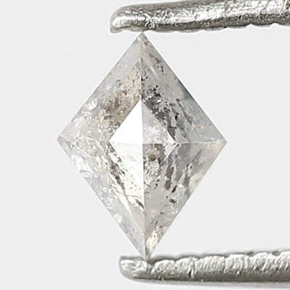 0.42 CT Kite Shape Natural Loose Grey Black Color Diamond 5.9 MM Ethically Sourced Salt And Pepper Diamond Proposal Ring