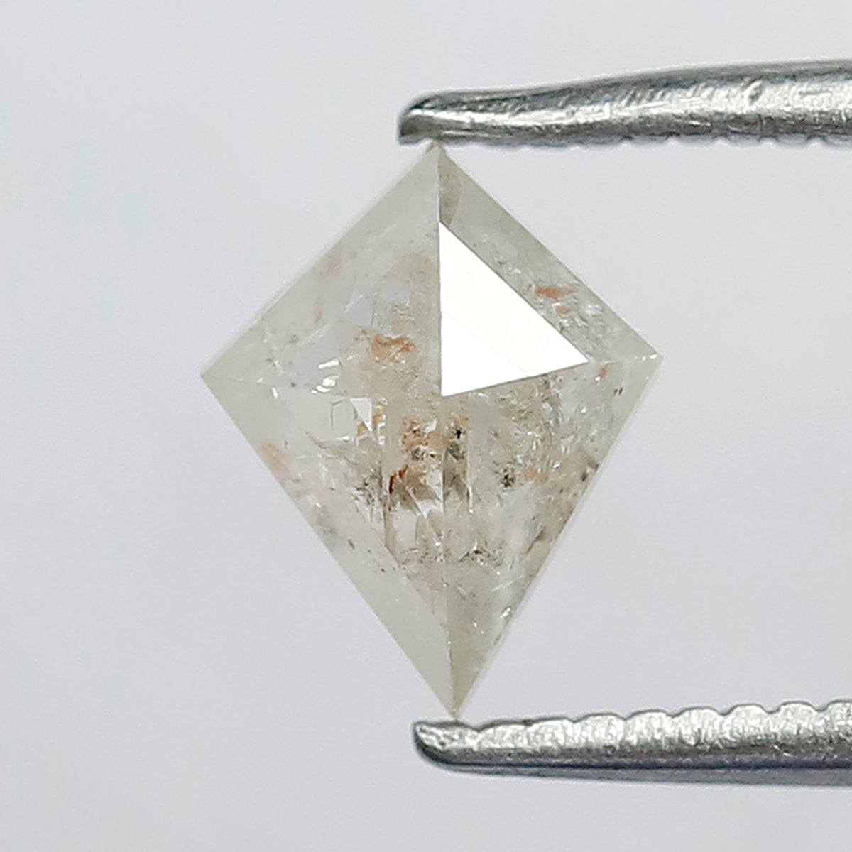 0.74 CT Misty White Kite Shape Loose Diamond, Natural 7.50 mm Earth Mined Salt and Pepper Diamond For Kite Pendant and Ring