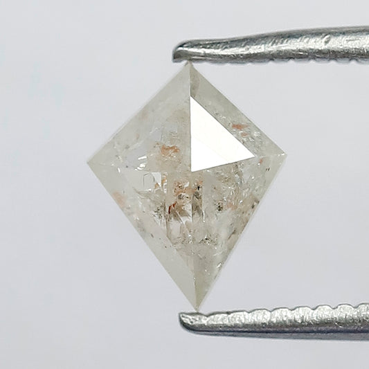 0.74 CT Misty White Kite Shape Loose Diamond, Natural 7.50 mm Earth Mined Salt and Pepper Diamond For Kite Pendant and Ring