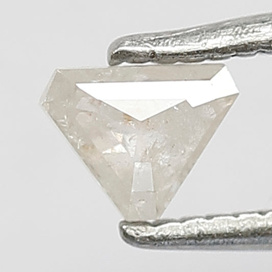 0.24 CT Geometric Shape Naturally Sourced Diamond Loose Translucent Misty White Color 3.7 MM Rustic Salt and Pepper Diamond
