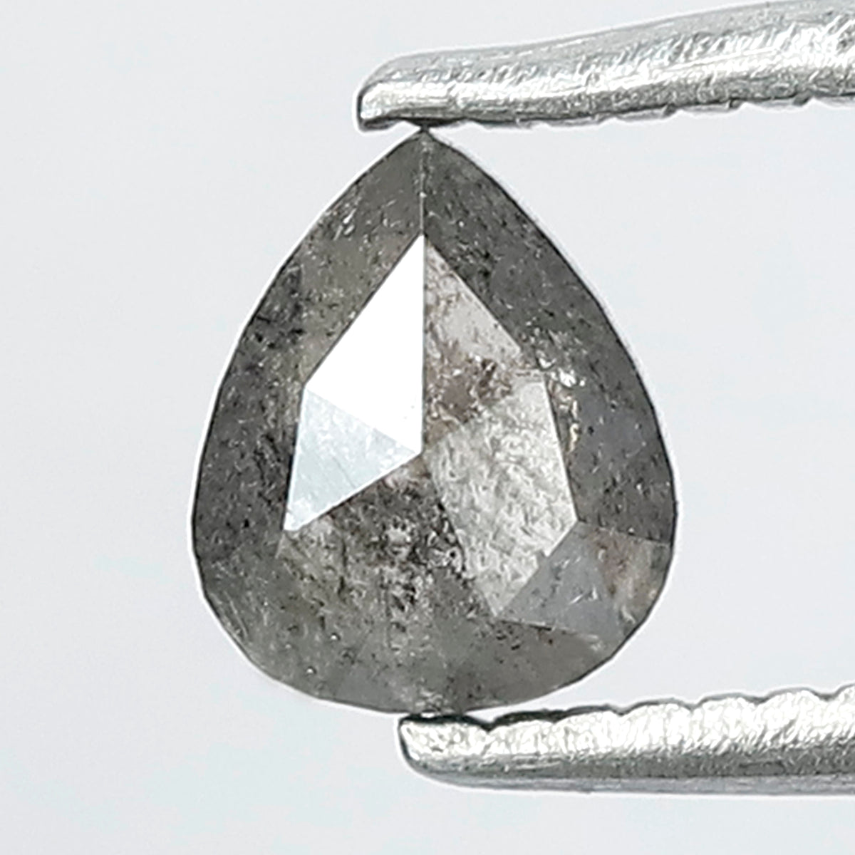0.40 CT Pear Shape Natural Loose Diamond, 5.50 x 4.50 mm Gray Black Salt and Pepper Earth Mined Diamond For Making Wedding Ring