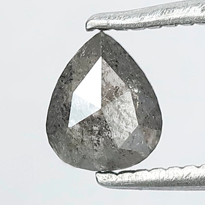0.40 CT Pear Shape Natural Loose Diamond, 5.50 x 4.50 mm Gray Black Salt and Pepper Earth Mined Diamond For Making Wedding Ring