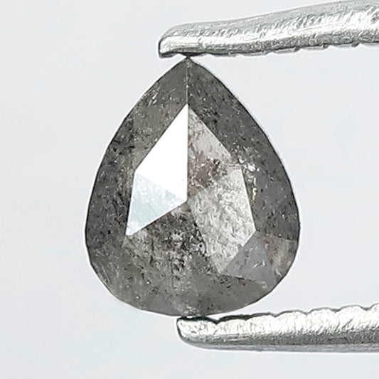 0.40 CT Pear Shape Natural Loose Diamond, 5.50 x 4.50 mm Gray Black Salt and Pepper Earth Mined Diamond For Making Wedding Ring