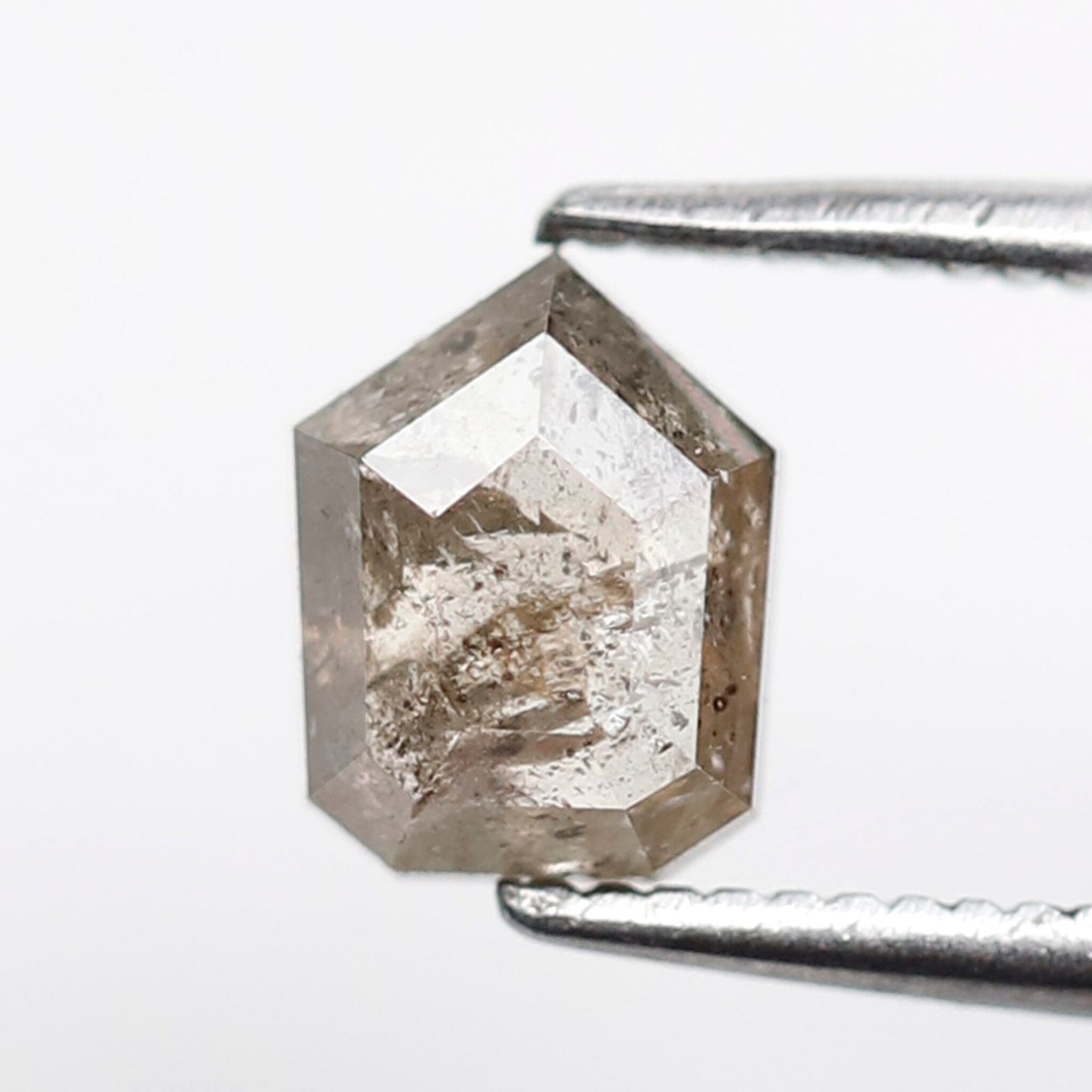 1.08 Ct Geometric Salt and Pepper Diamond, Natural Brownish Loose Diamond, Conflict Free Stone for Anniversary Ring