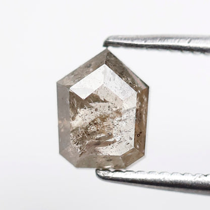 1.08 Ct Geometric Salt and Pepper Diamond, Natural Brownish Loose Diamond, Conflict Free Stone for Anniversary Ring