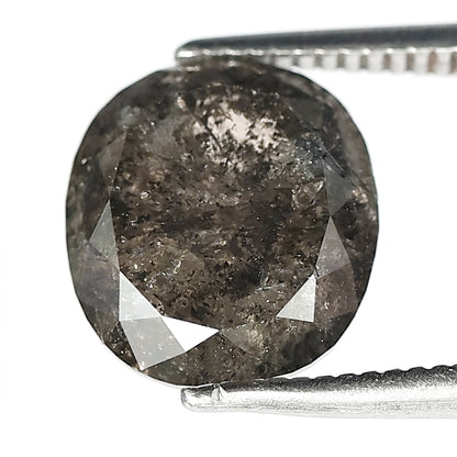 Oval Cut 3.92 CT Salt and Pepper Diamond | Earth Mined Gray Black Loose Diamond for Custom Engagement Ring