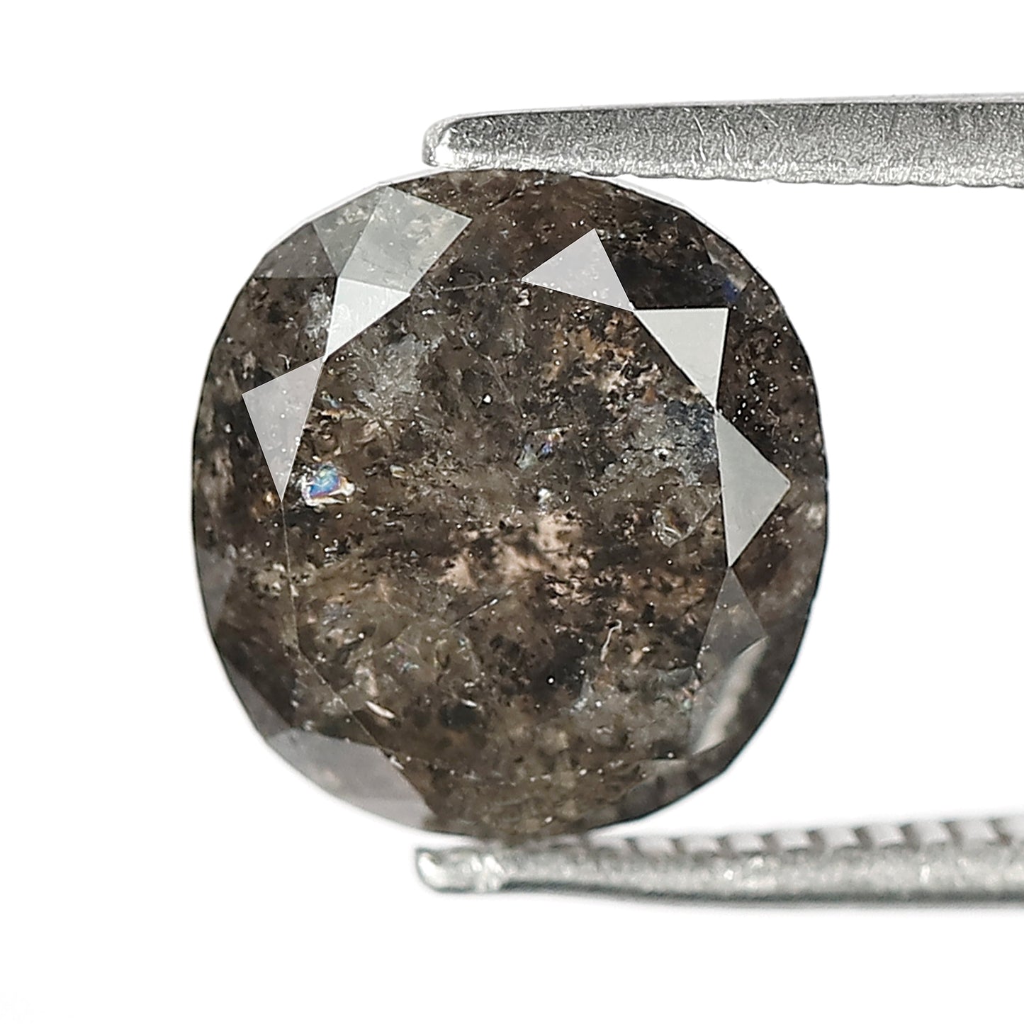 Oval Cut 3.92 CT Salt and Pepper Diamond | Earth Mined Gray Black Loose Diamond for Custom Engagement Ring