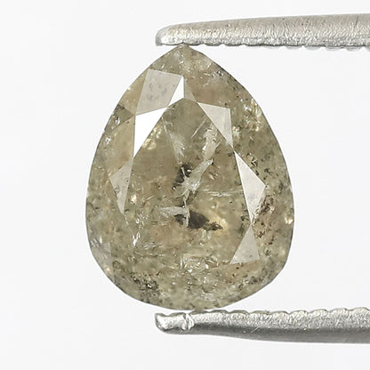2.29 CT Translucent Pear Shape Loose Diamond, Natural Yellow Salt and Pepper Ethical Diamond For Wedding Ring
